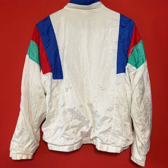 Vintage Sergio Tacchini Womens Multicolor Windbreaker Jacket Size 10 - Picture 7 of 12